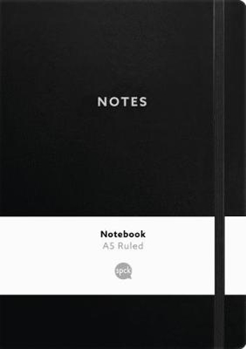 Picture of A5 Black Notebook: Cased with elastic