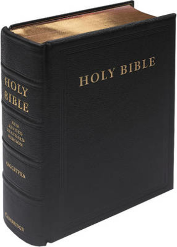 Picture of NRSV Lectern Bible with Apocrypha, Black Goatskin Leather over Boards, NR936:TAB Black Goatskin Leather Anglicized Edition