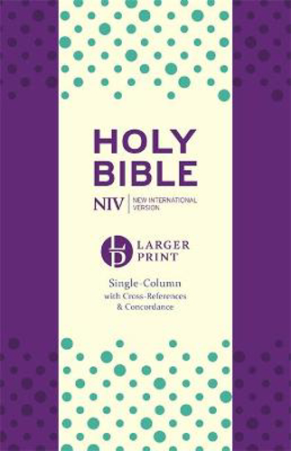 Picture of NIV Larger Print Compact Single Column Reference Bible: Hardback
