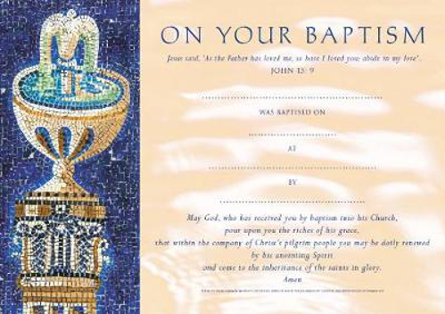 Picture of Baptism Certificates Traditional
