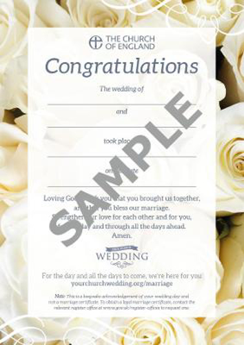 Picture of Wedding Keepsake Card