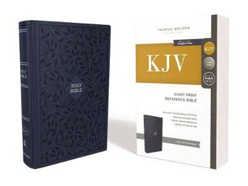 Picture of KJV, Reference Bible, Center-Column Giant Print, Cloth over Board, Blue, Red Letter, Comfort Print: Holy Bible, King James Version