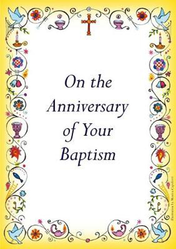 Picture of Baptism Anniversary Card Bc1(10)