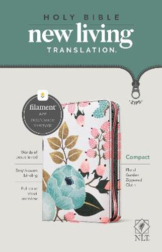 Picture of NLT Compact Zipper Bible, Filament Enabled Edition, Floral