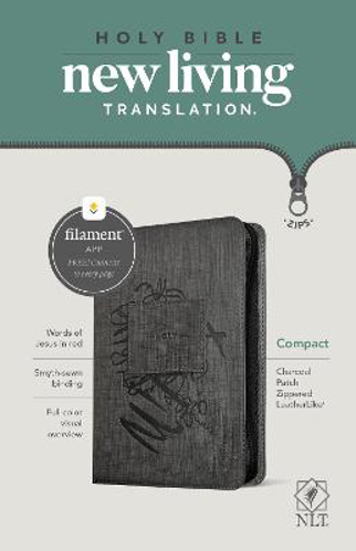 Picture of NLT Compact Zipper Bible, Filament Enabled Edition, Charcoal