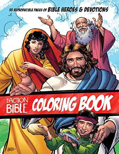Picture of The Action Bible Coloring Book: 55 Reproducible Pages of Bible Heroes and Devotions