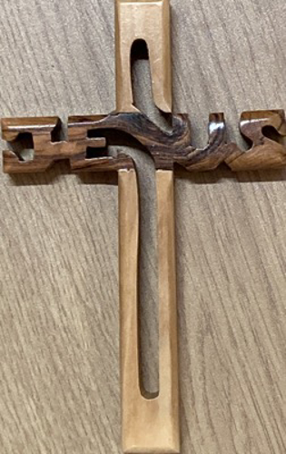 Picture of Olivewood Jesus Cross 12cm