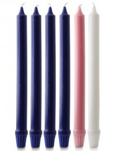 Picture of Advent Candle Set 12 X 1 PPW Fluted AC01P