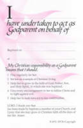 Picture of GODPARENT CARD: PINK (2972)