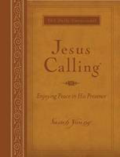 Picture of Jesus Calling, Large Text Brown Leathersoft, With Full Scriptures: Enjoying Peace In His Presence (a 365-day Devotional)