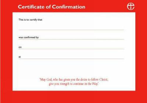 Picture of CONFIRMATION CERTIFICATES