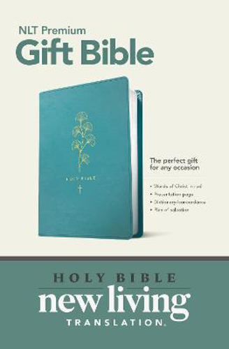 Picture of Nlt Premium Gift Bible, Red Letter, Leatherlike, Teal