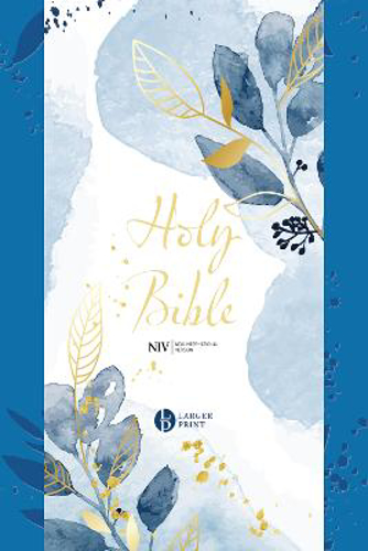 Picture of Niv Larger Print Blue Soft-tone Bible With Zip