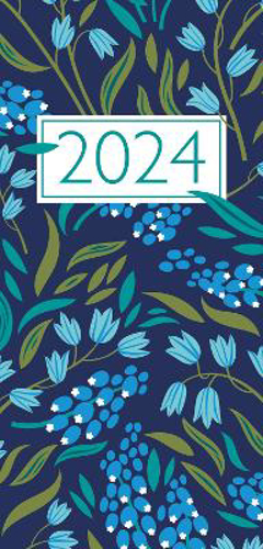 Picture of Church Pocket Book And Diary 2024 Navy Floral