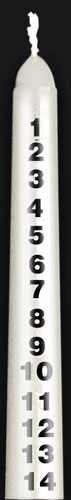 Picture of Advent Candle White Numbered