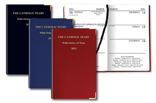 Picture of Catholic Diary 2024 With Order Of Mass Blue