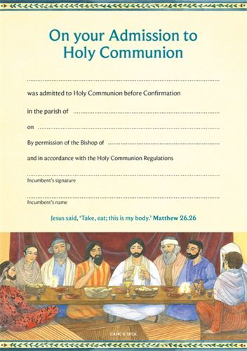 Picture of Admission to Holy Comunion Certificates 10 pack