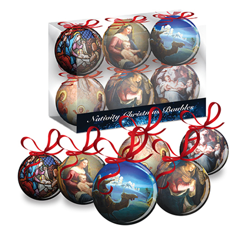 Picture of Nativity Christmas Baubles Set Of 6
