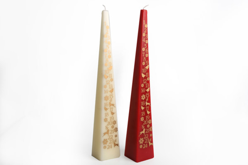 Picture of Advent Candle Pyramid 13'' Red