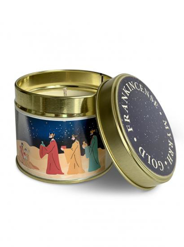 Picture of Christmas Candle Three Kings In Tin