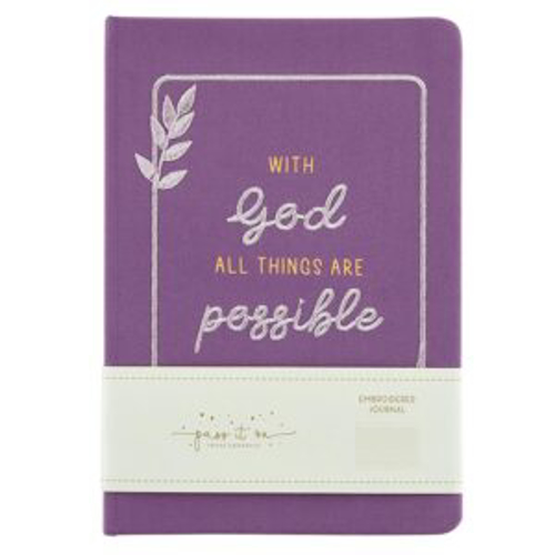 Picture of With God Embroidered Journal
