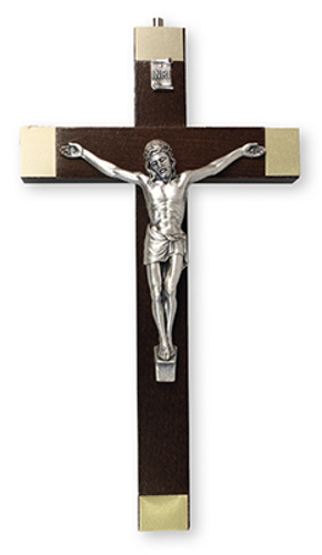 Picture of Cbc Walnut Wood Crucifix 8in 10598
