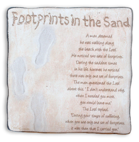 Picture of Cbc Footprints Artmetal Plaque 46360