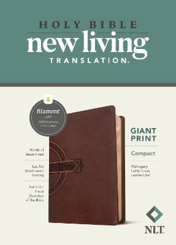 Picture of Nlt Compact Giant Print Bible, Filament Edition, Mahogany