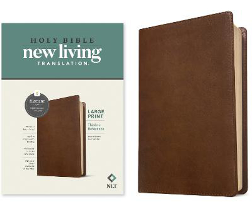 Picture of Nlt Large Print Thinline Reference Bible, Filament Enabled Edition (red Letter, Leatherlike, Rustic Brown)