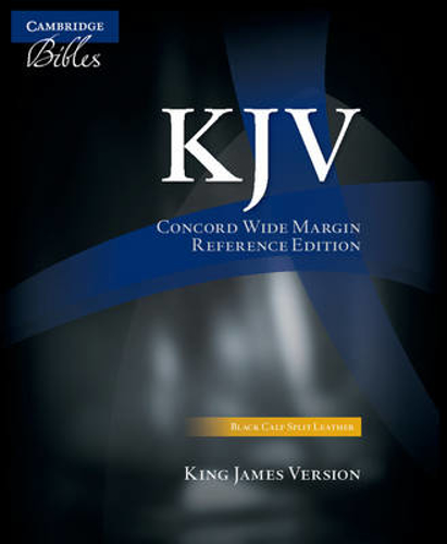 Picture of Kjv Concord Wide Margin Reference Bible, Black Calf Split Leather, Kj764:xm