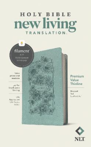 Picture of Nlt Premium Value Thinline Bible, Filament-enabled Edition (leatherlike, Bouquet Teal)