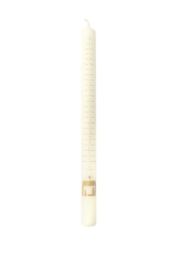 Picture of Advent Candle Ivory Names/Nativity