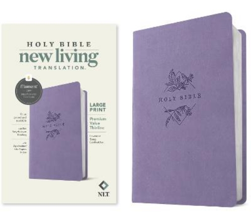 Picture of Nlt Large Print Premium Value Thinline Bible, Filament-enabled Edition (leatherlike, Lavender Song)